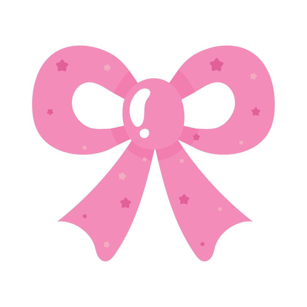 pink ribbon bow vector