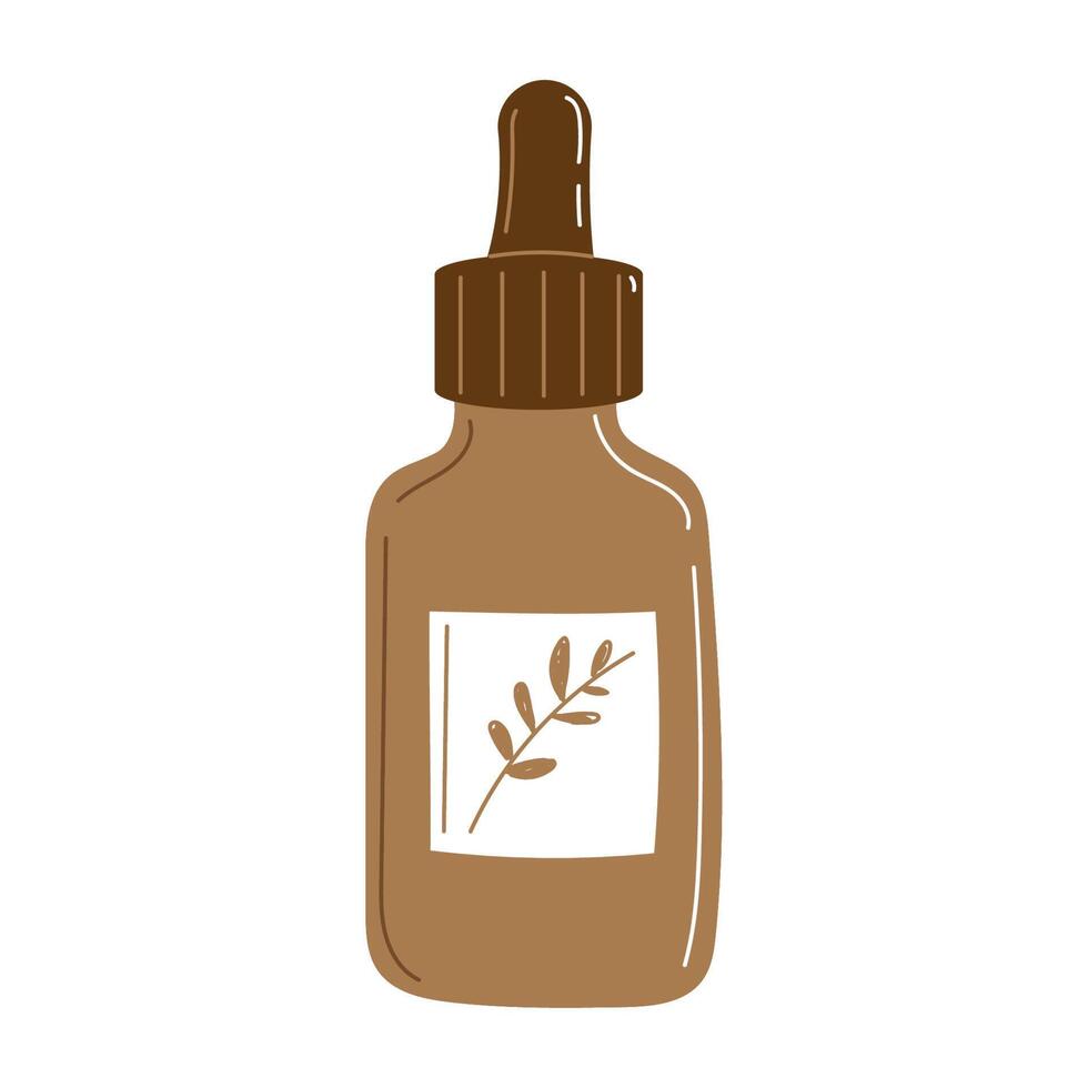 dropper bottle cosmetic product vector