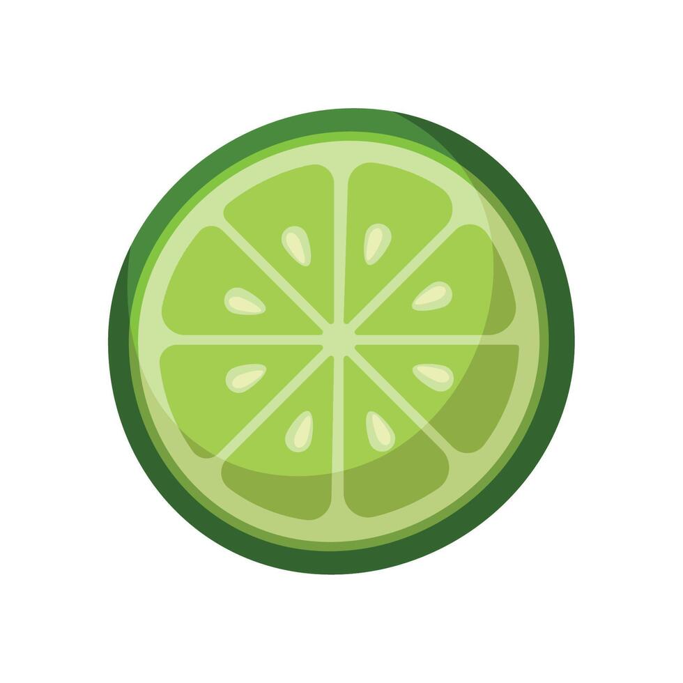 medio limon fresco vector