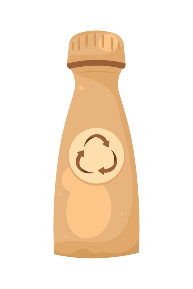 bottle with recycle arrows vector