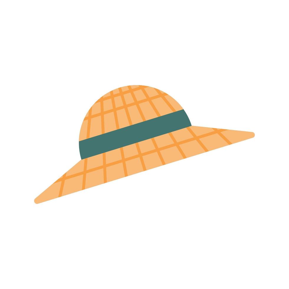 Accesorio de jardinero sombrero de paja vector