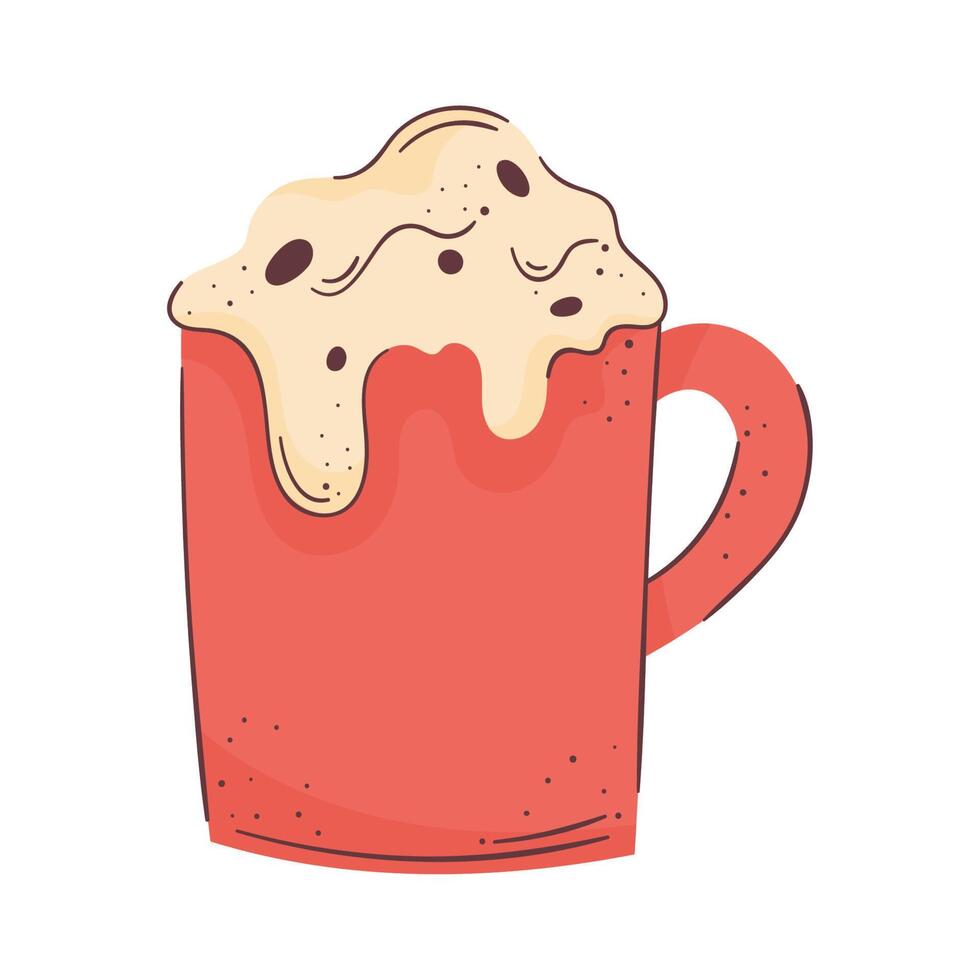 taza de chocolate caliente vector