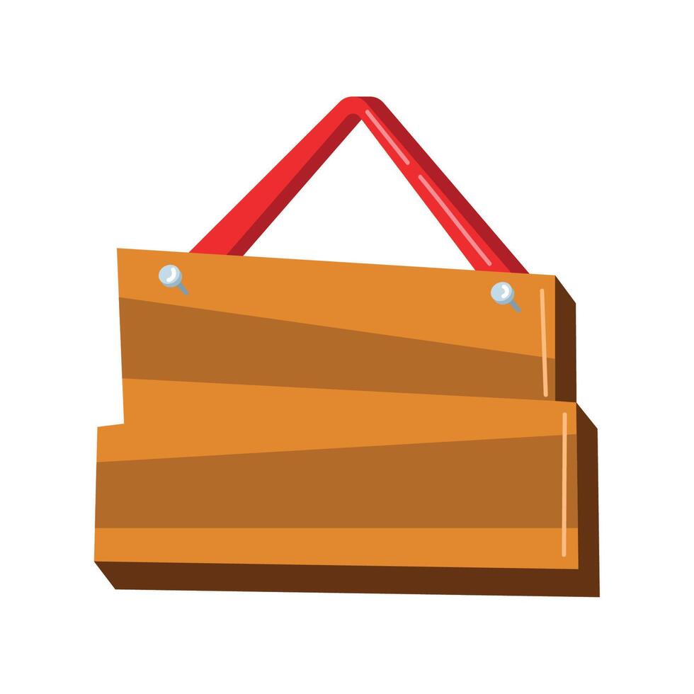 wooden label hanging vector