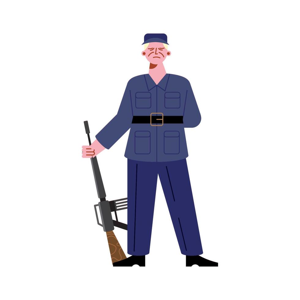 male military veteran standing vector