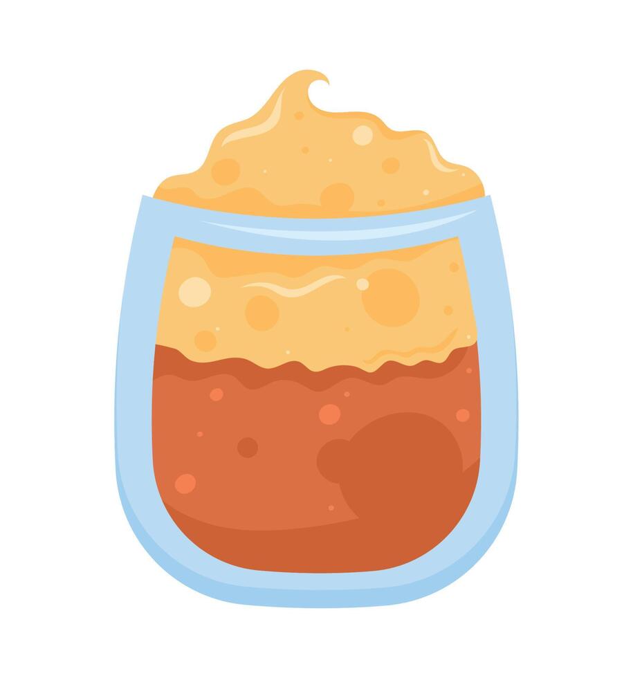 coffee in glass vector