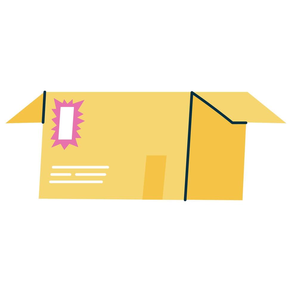 delivery box carton pack vector