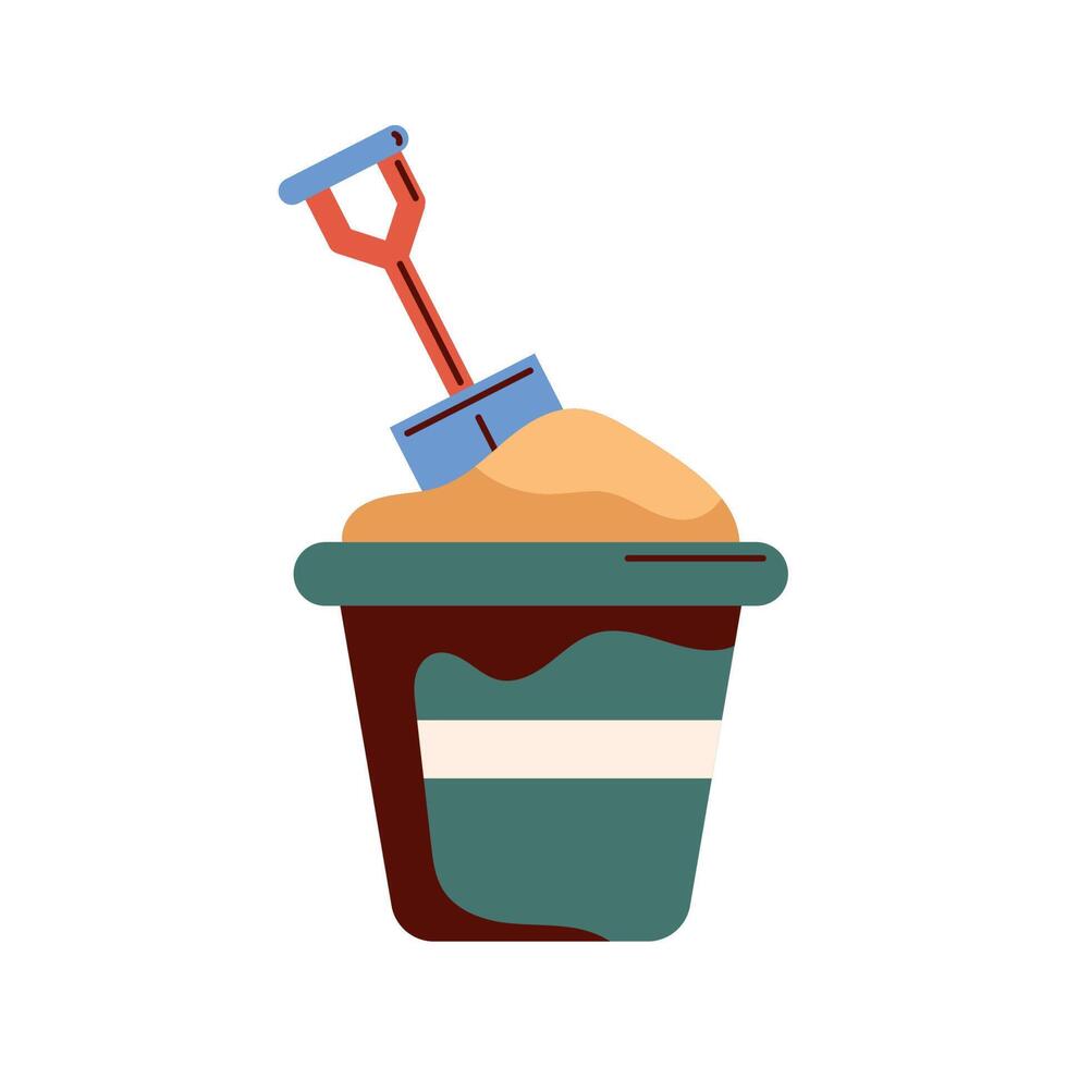 sand bucket toy vector