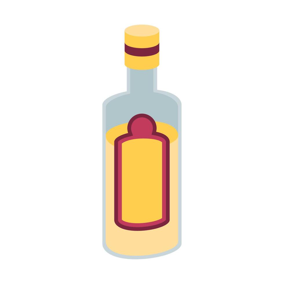 mexican tequila drink bottle vector