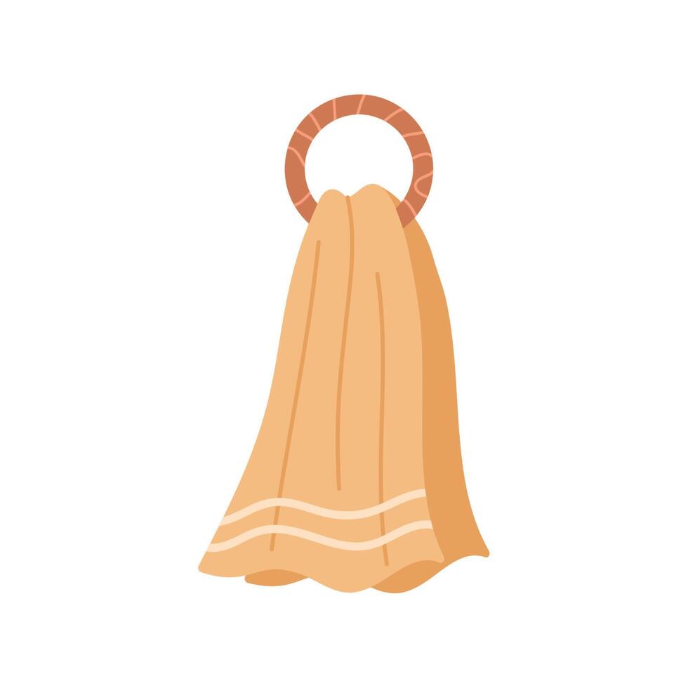 yellow towel hanging vector