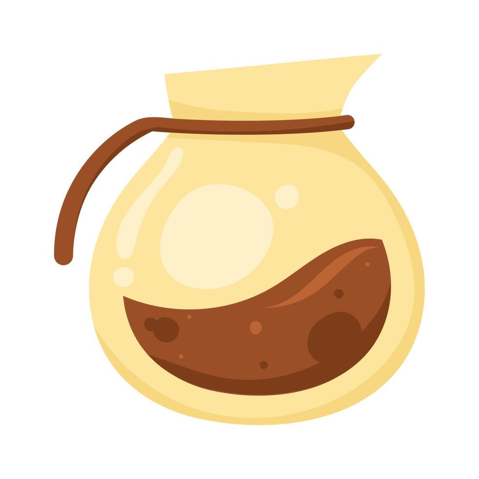 coffee in teapot vector