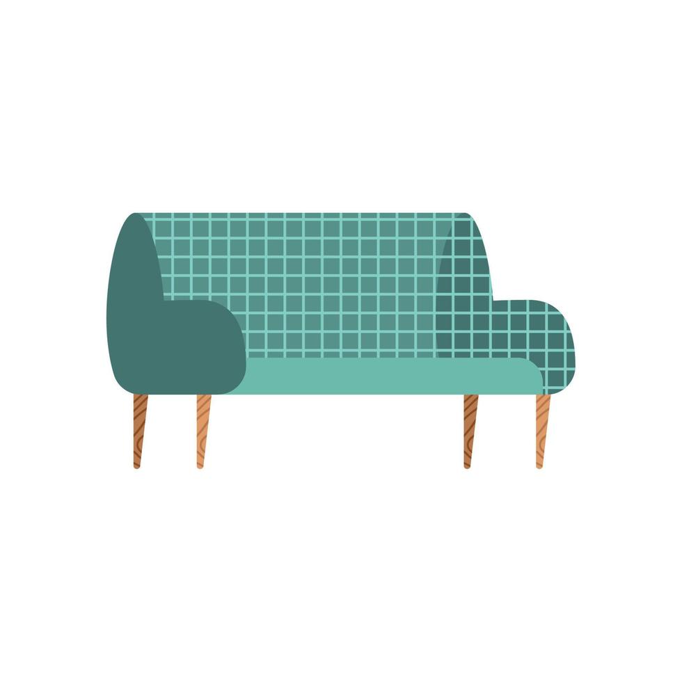 green sofa livingroom furniture vector