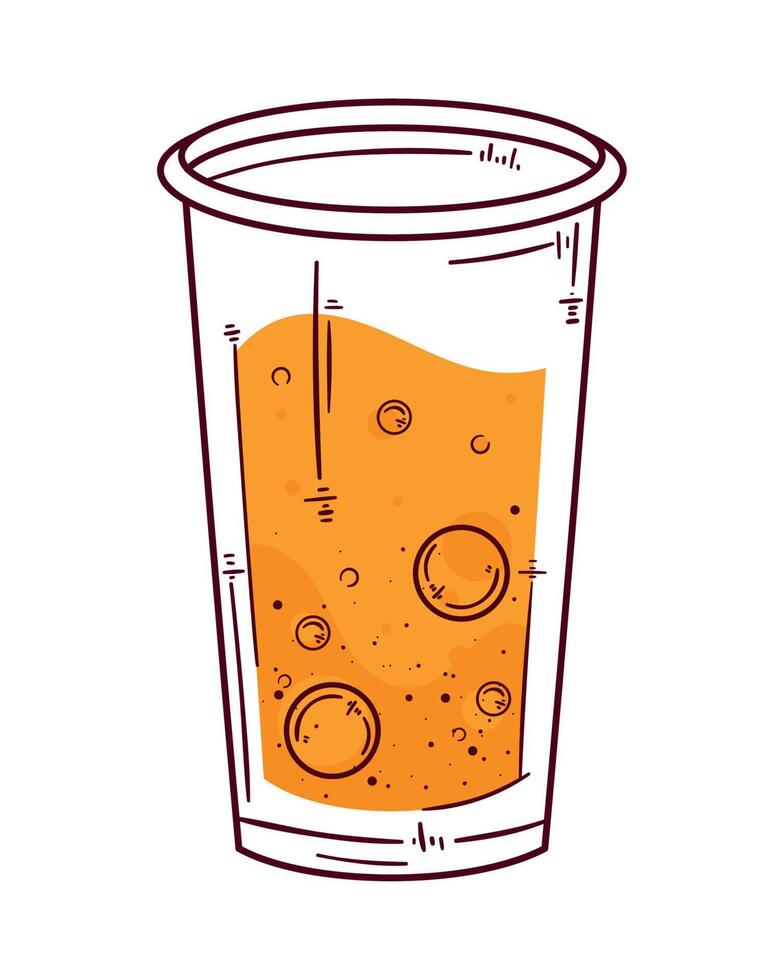 fresh orange detox glass vector