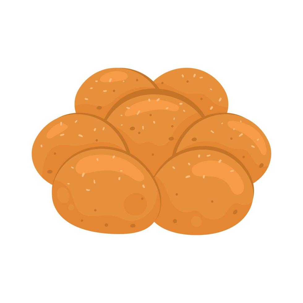 producto de panadería de trenza de pan fresco vector