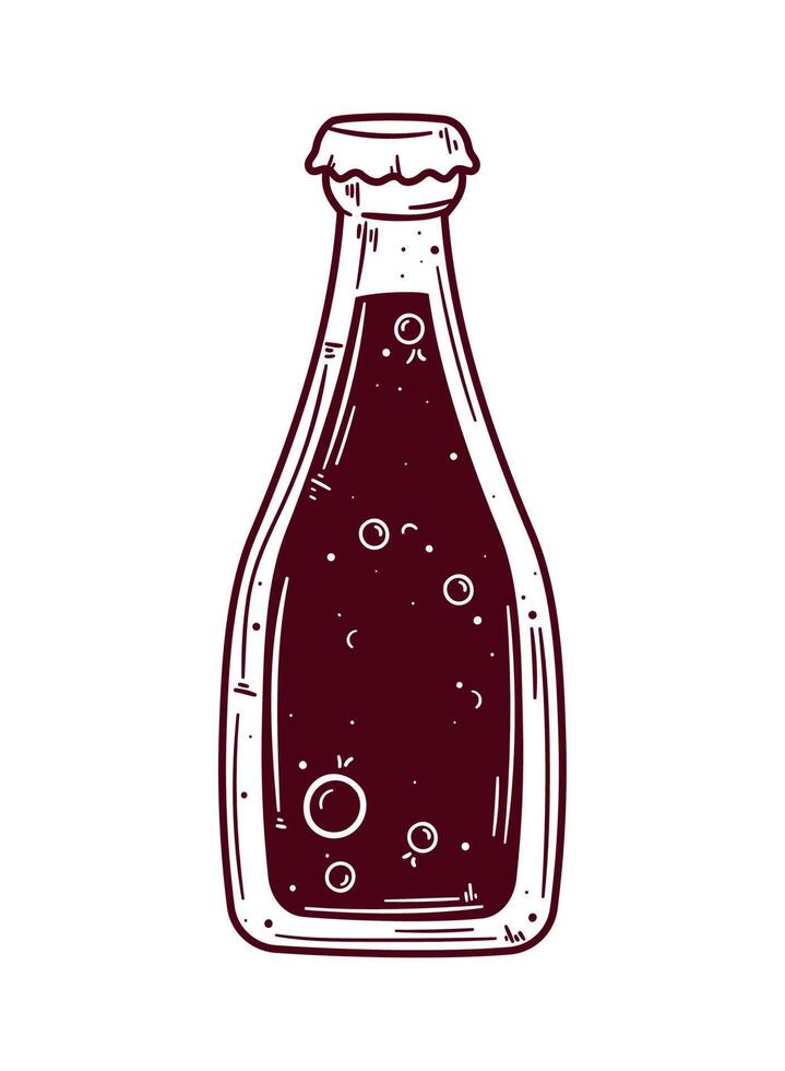 liquid in bottle vector