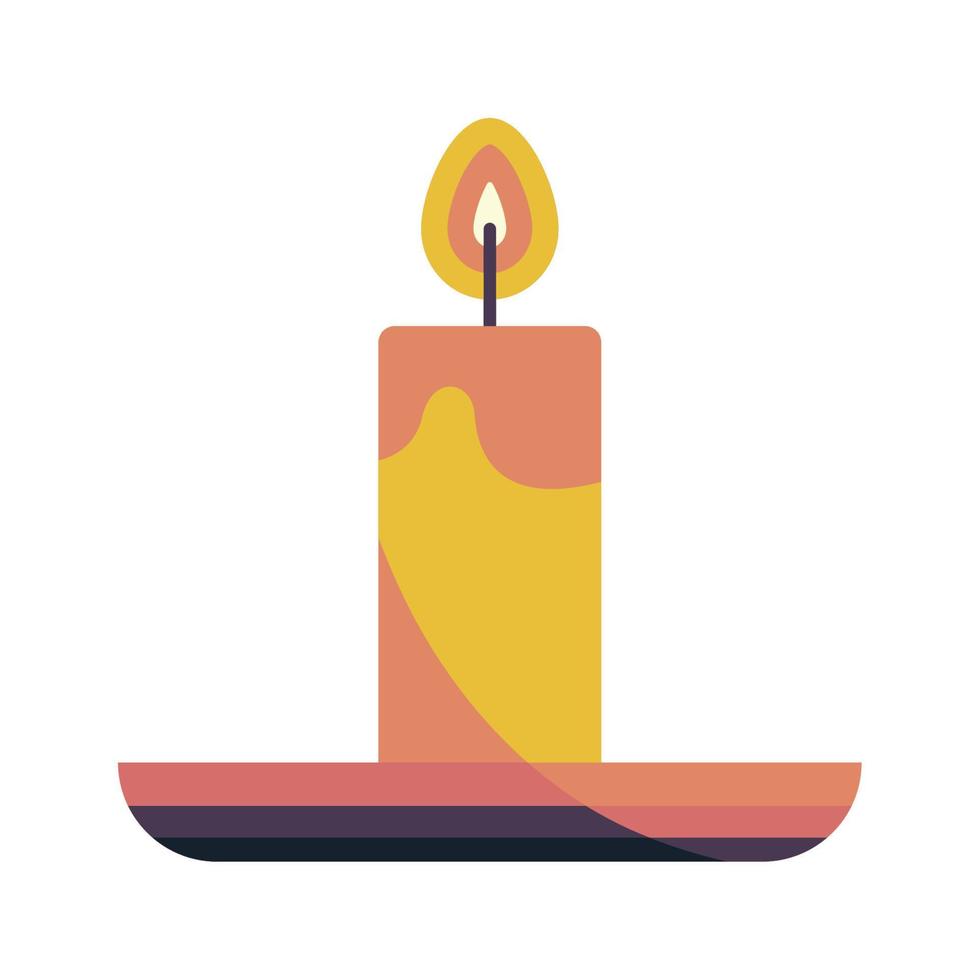 candle in dish vector