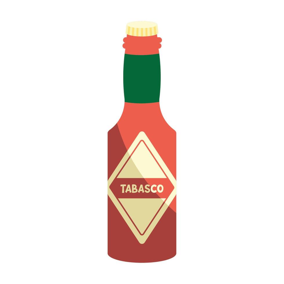 botella de salsa tabasco vector