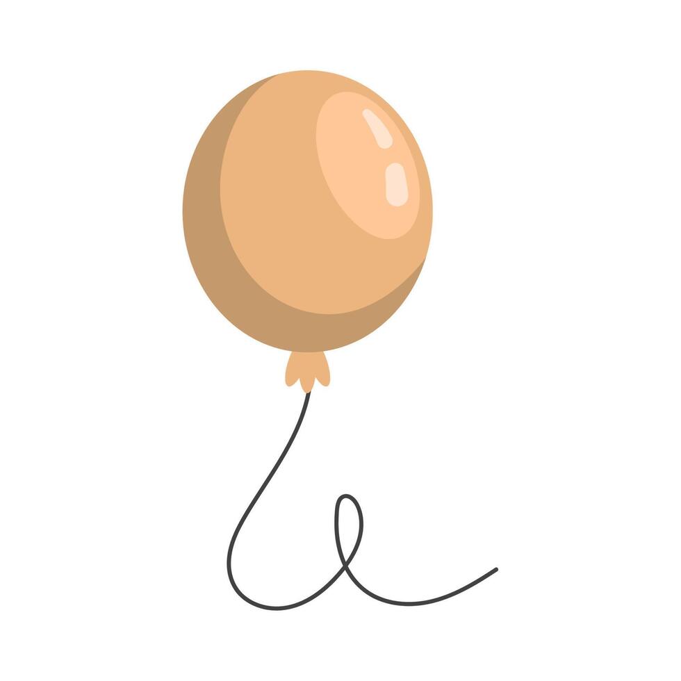 golden balloon helium floating vector