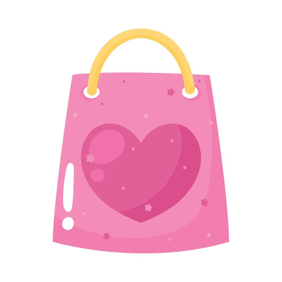 shopping bag with heart vector