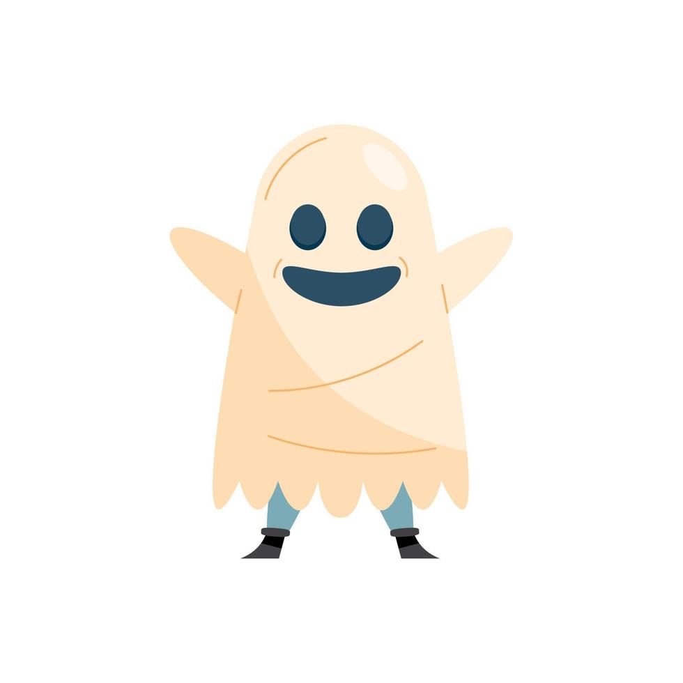 boy with disguise ghost vector