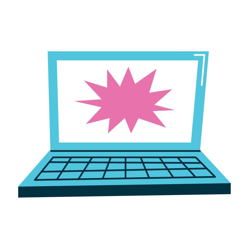 laptop with offer stamp vector