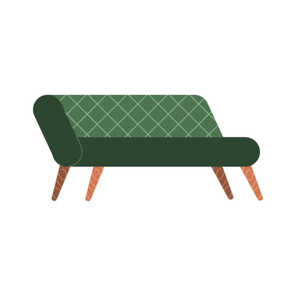 livingroom sofa green furniture vector