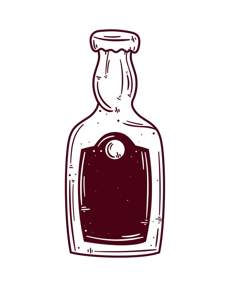 alcohol bottle drink vector