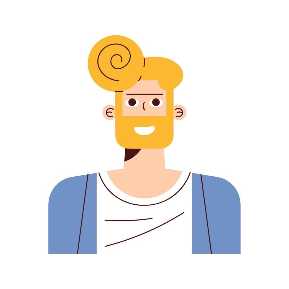 blond man avatar character vector