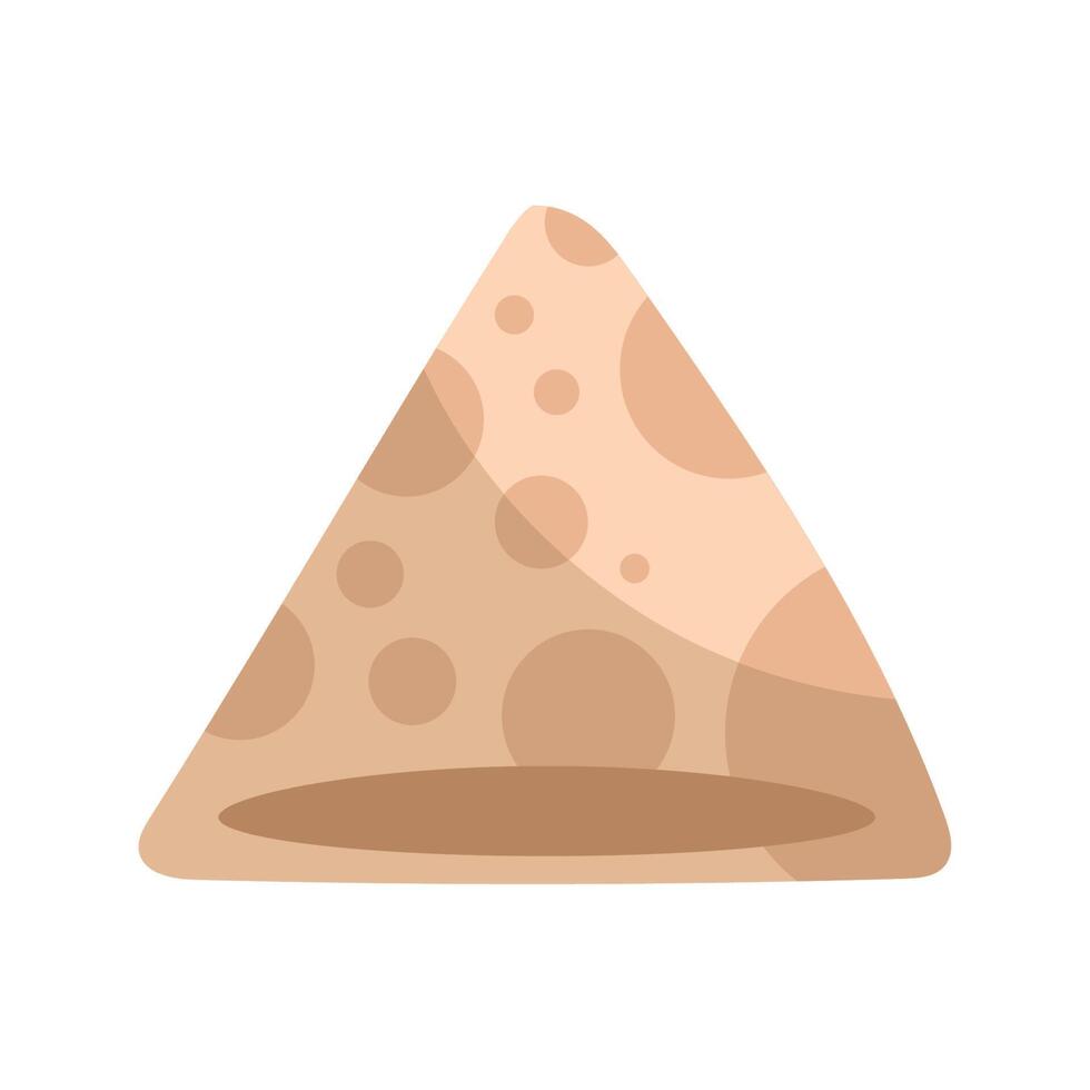 Comida de tortilla triangular vector