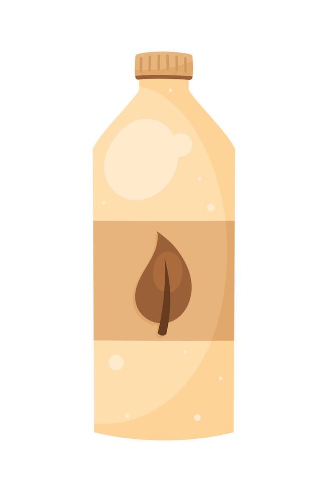 ecology bottle with leaf vector