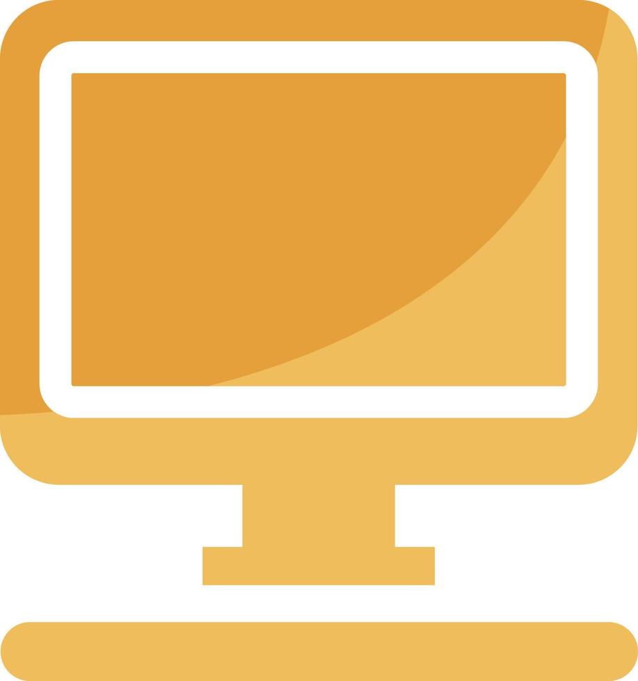 School computer, icon illustration, vector on white background