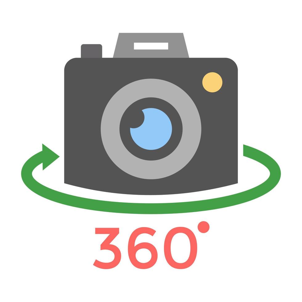 cámara de moda 360 vector