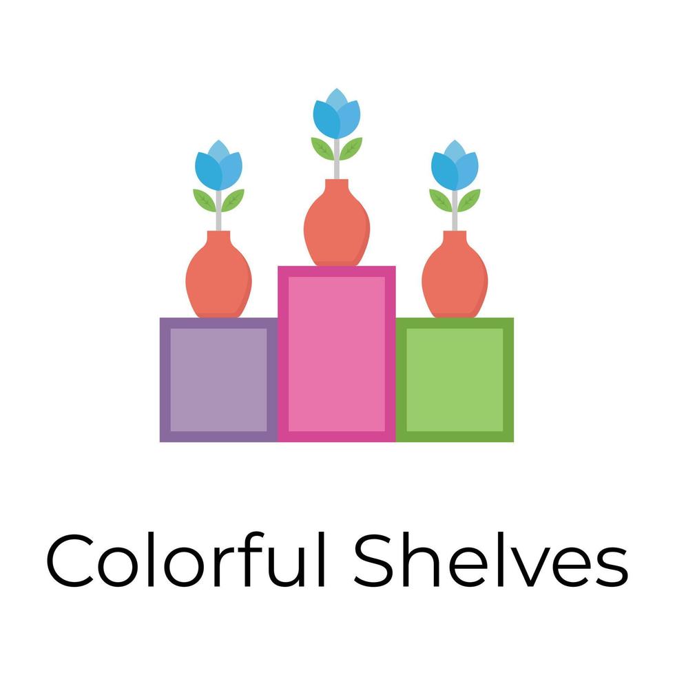 Trendy Colour Shelves vector