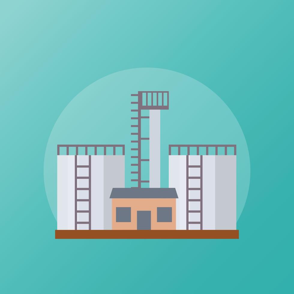 Trendy Industrial Building vector