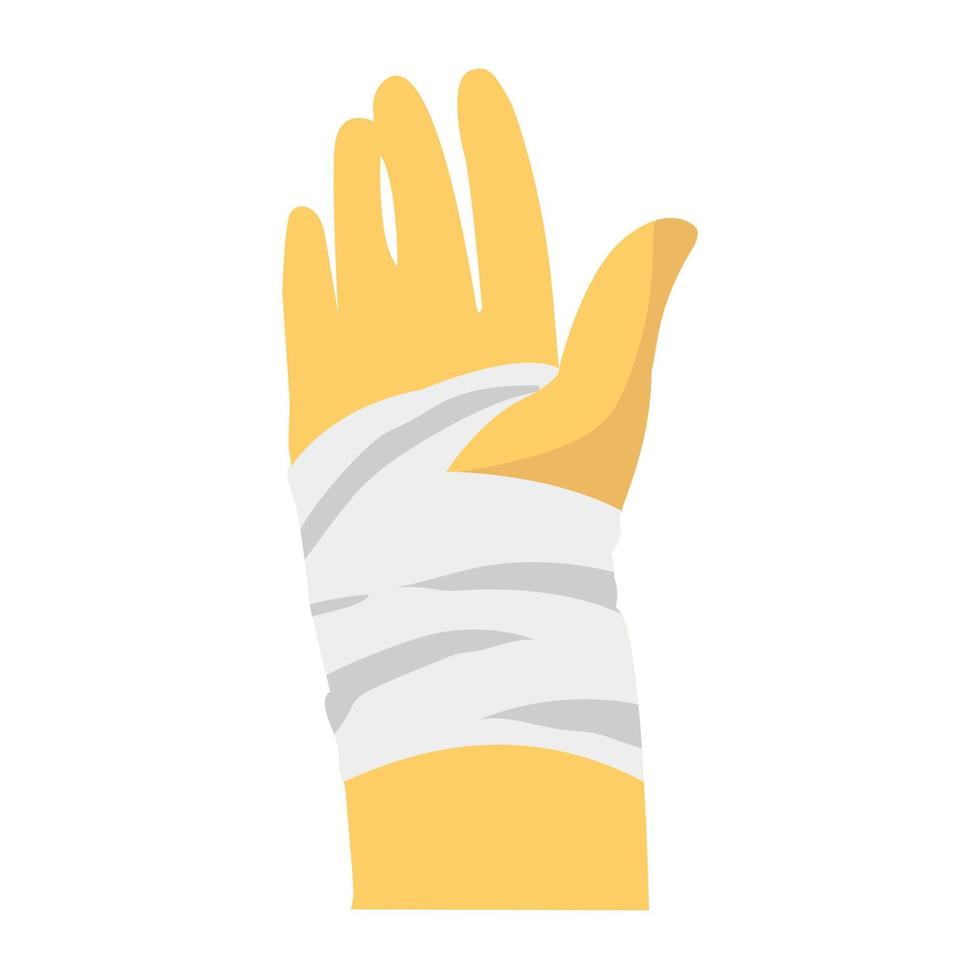 Trendy Hand Bandage vector