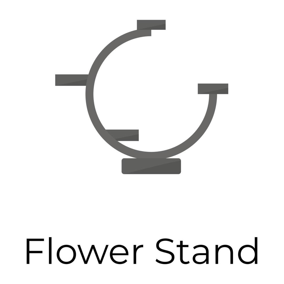 Trendy Flower Stand vector