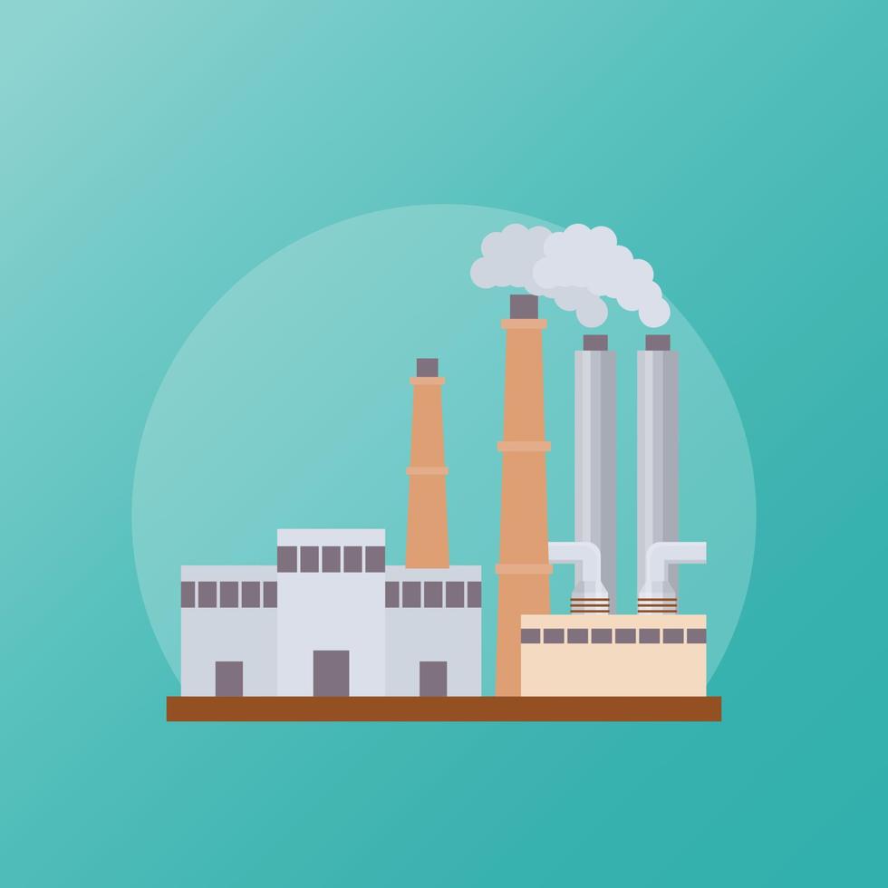 Trendy Industrial Building vector