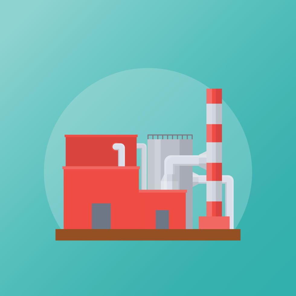 Trendy Industrial Building vector