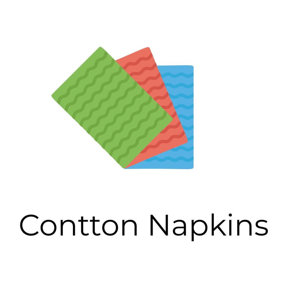 Trendy Cotton Napkins vector