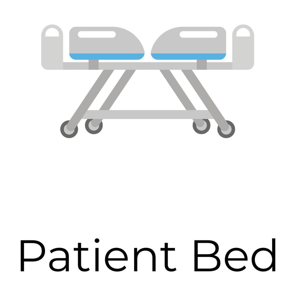 Trendy Patient Bed vector