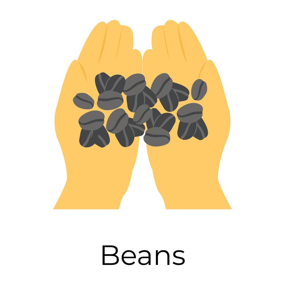 Trendy Coffee Beans vector