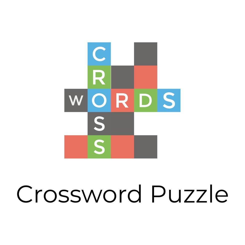 Trendy Crossword Puzzle vector