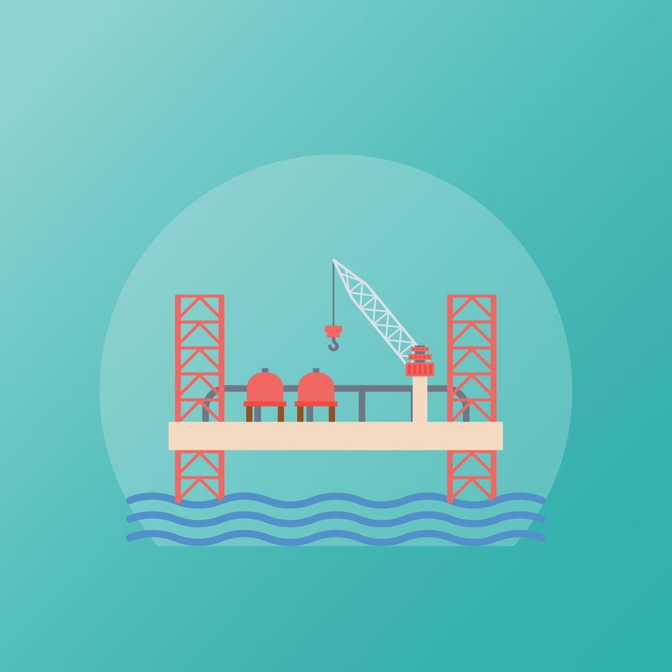 Trendy Hydropower Plant vector