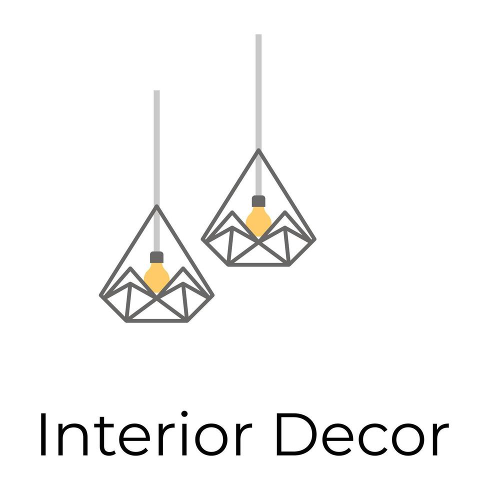 Trendy Interior Decor vector