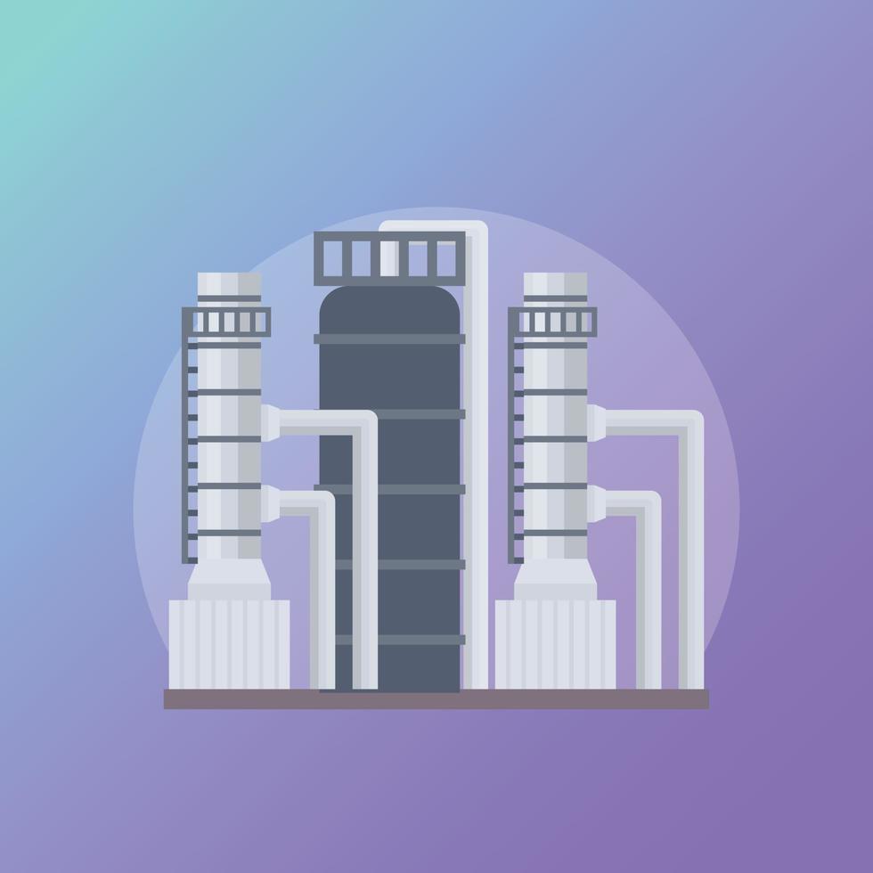 Trendy Industrial Building vector