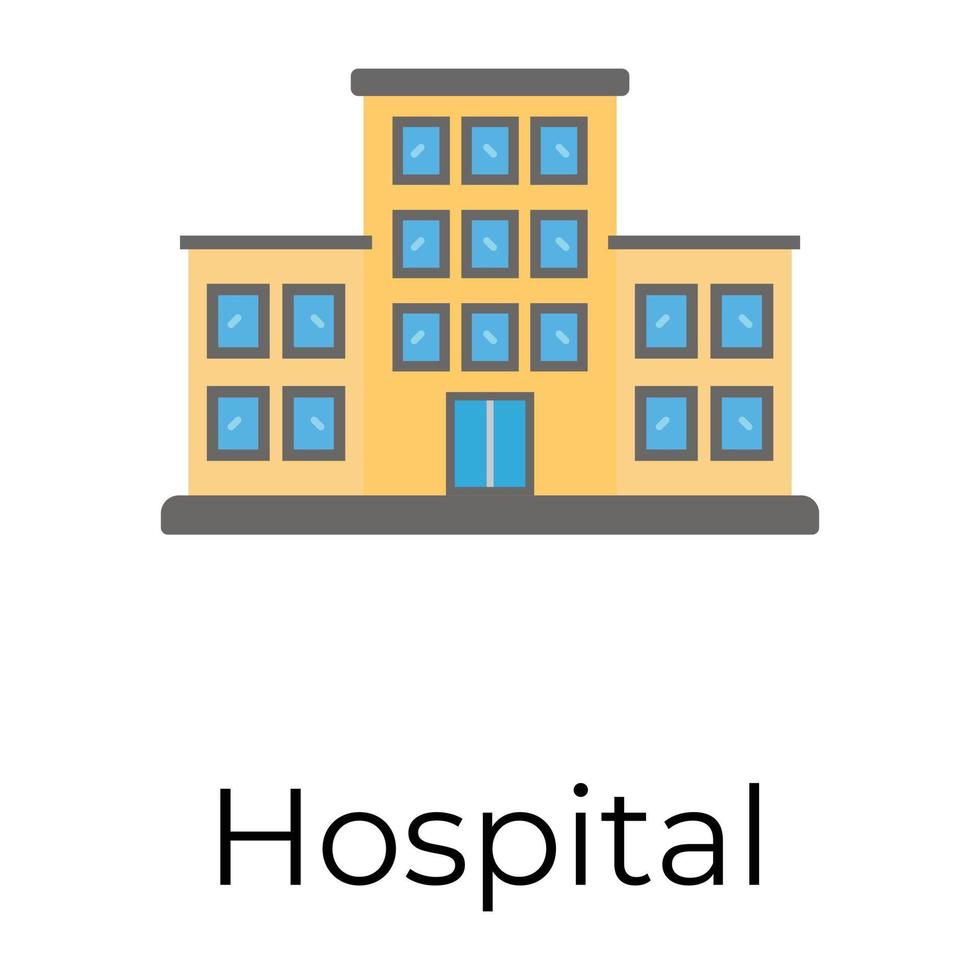 Trendy Hospital Concepts vector