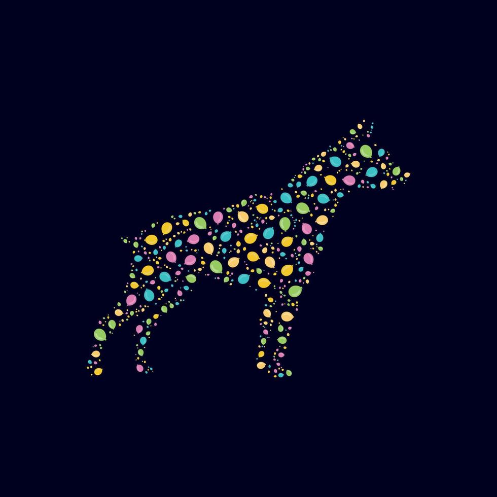 perro arte pop vector animal