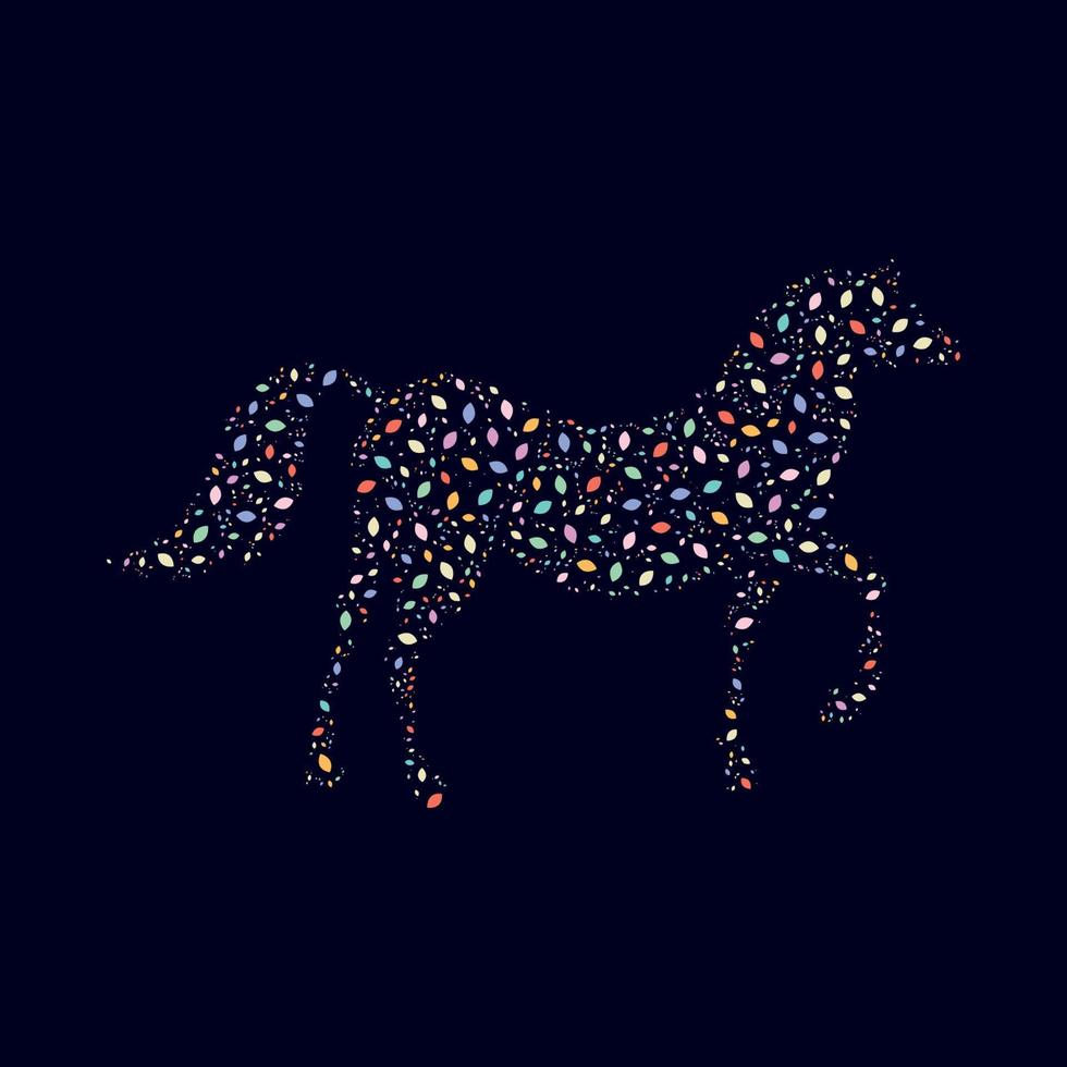 vector de diseño de arte pop de caballo