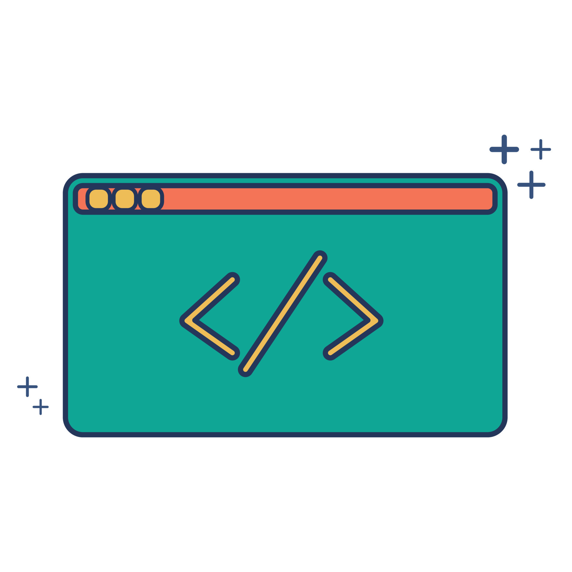 Symbol programming icon vector illustration glyph style design with ...