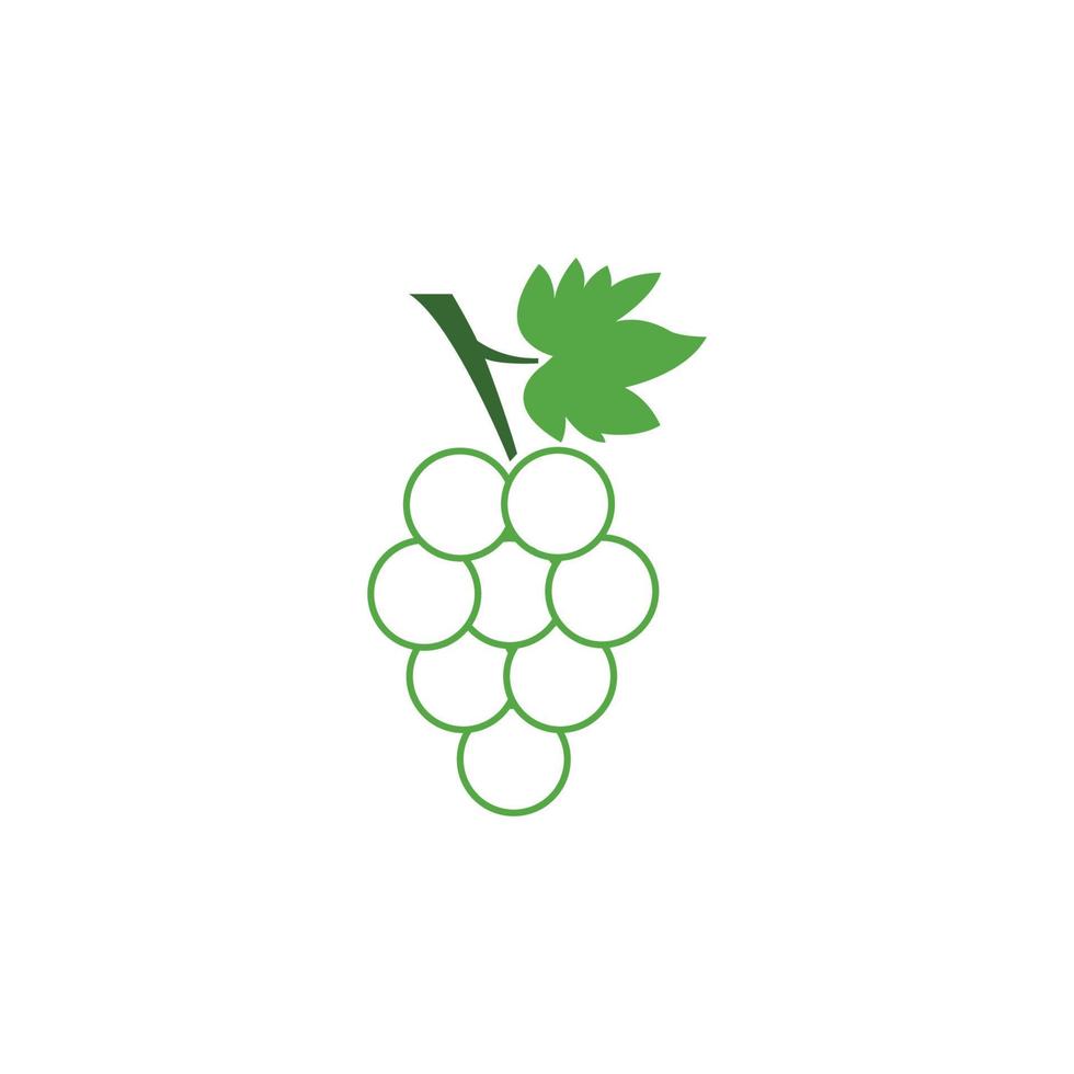 plantilla de diseño de ilustración de vector de icono de uvas