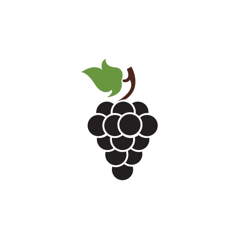 plantilla de diseño de ilustración de vector de icono de uvas